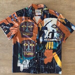 Wacko‎ Maria x Jean-Michel Basquiat Hawaiian Shirt-Type 4-Made In Japan-Size Med